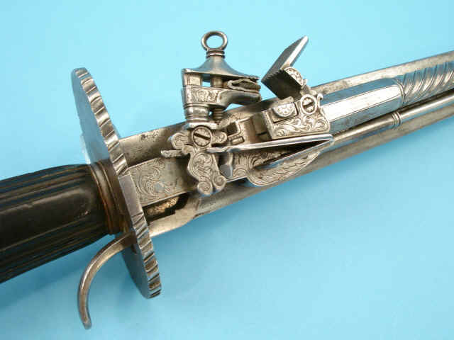 Rare and Unique Spanish Miquelet Sword Pistol, c. 18th-century