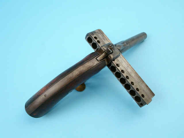 Rare French Jarre Pin-fire Harmonic Pistol, No. 360, c. 1855-60