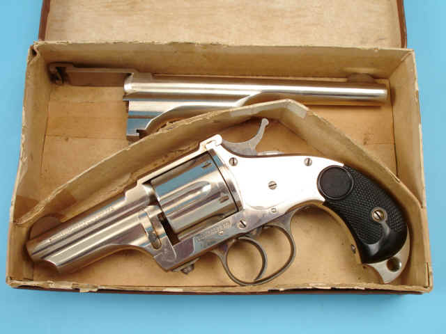Rare Boxed Merwin Hulbert & Co. Double Action Pocket Army Revolver , with Extra Barrel and Low Serial Number