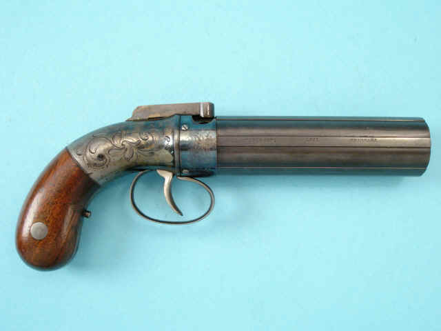 Allen & Thurber Worcester Pepperbox  with 1837 Patent Date