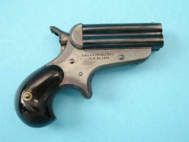Sharps "Bull Dog" Breech Loading Pepperbox Pistol, Model 4A, with Rosewood Grips