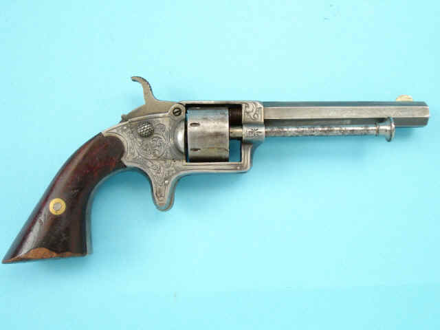 Rare Model One Reid Pocket Model Revolver with Engraved Frame