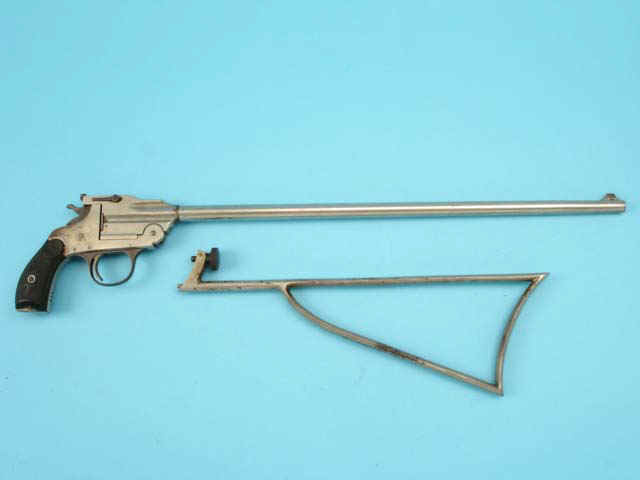 Scarce Hopkins & Allen Topbreak Pocket Rifle with Attachable Skeleton Steel Shoulder Stock