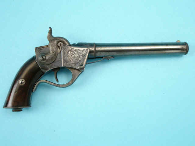 Rare Engraved Sharps Second Model Breech Loading Single Shot Pistol