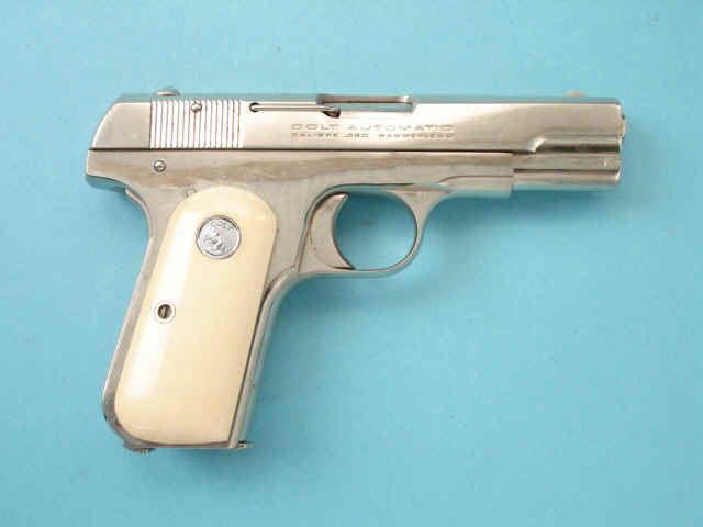 *Colt Model 1908 Semi-Automatic Pocket Pistol, with Ivory Grips