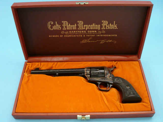 **Colt A-Engraved Post World War II Single Action Army Revolver, in Custom Shop Box
