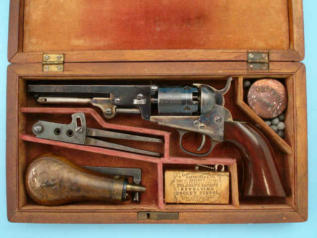 Cased Colt Model 1849 Pocket Revolver, with Accessories