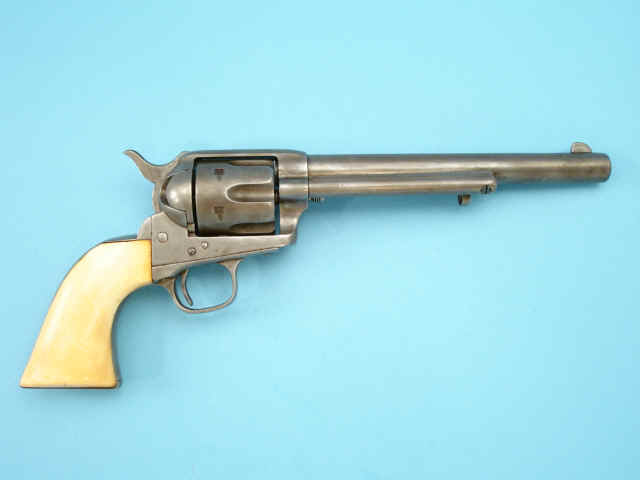 Colt Single Action Army Revolver from .44 Rimfire Series, with One Piece Ivory Grips