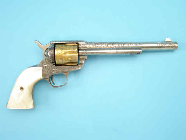 Helfricht Shop-Engraved Colt Single Action Revolver with Pearl Grips
