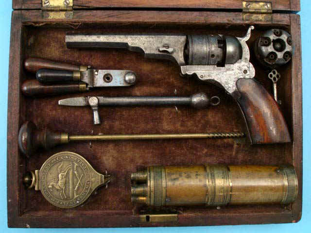 Fine Cased Colt Paterson No. 2 Belt Model Percussion Revolver Complete with Accoutrements