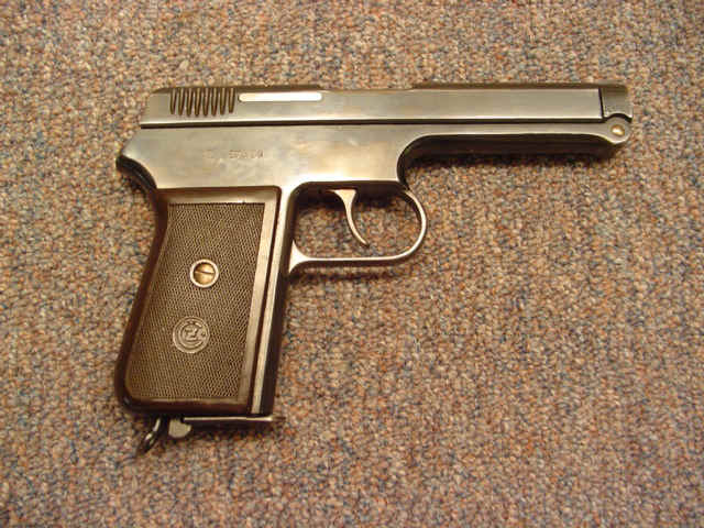 *CZ (Ceska Zbrojovka, Uhersky Brod, Czechoslovakia)  Model 1938 Semi-Automatic Pistol