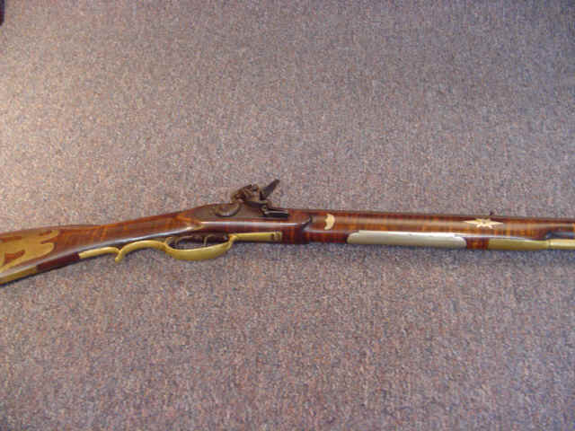 Replica Kentucky Rifle with Barrel Stamping C. Kemper and Antique Lock Marked C. Lander/Warranted
