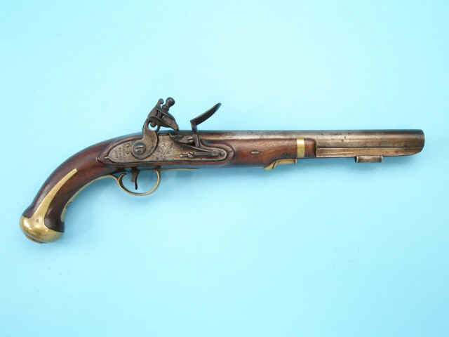 U.S. Martially Marked Harpers Ferry Model 1805 Flintlock Pistol, Serial Number 1627, Dated 1808