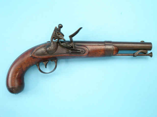 Fine U.S. Martially Marked Model 1836 Flintlock Pistol by A. Waters, with Rare North Carolina Militia Marking