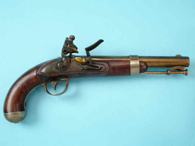 Fine U.S. Martially Marked Model 1836 Flintlock Pistol by Robert Johnson