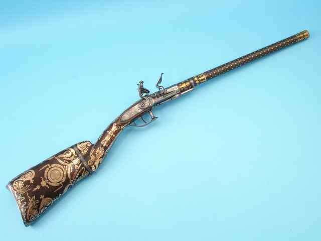 Nicolas Noël Boutet  Cased Set of a Flintlock Rifle, a Pair of
