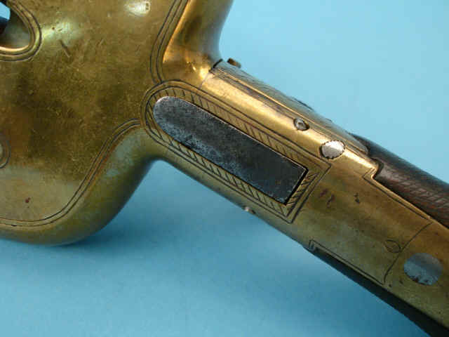 Scarce Unmarked British Flintlock Sword Pistol