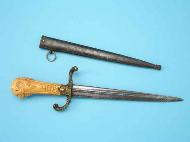 Unusual Ornate 19th Century French Dagger