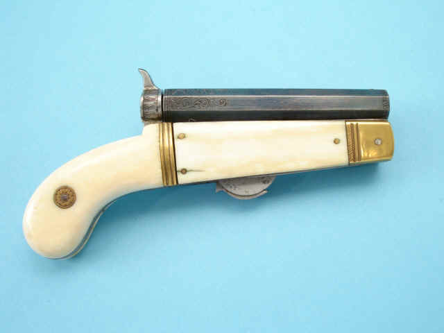 Rare English Knife & Fork Pistol by Linsley Brothers, Leeds