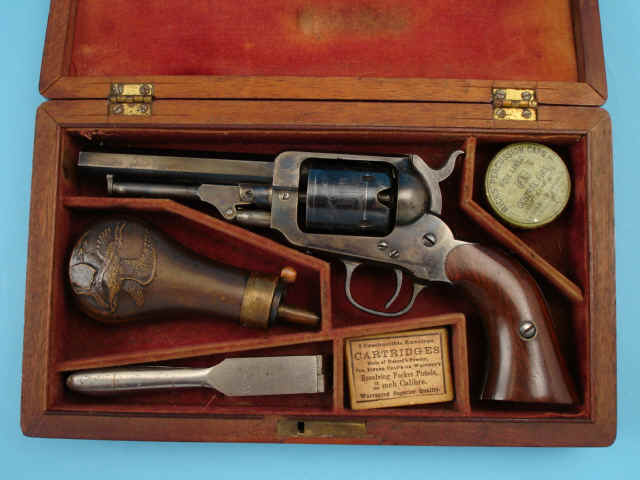 Excellent Cased Whitney Second Model Pocket Percussion Revolver