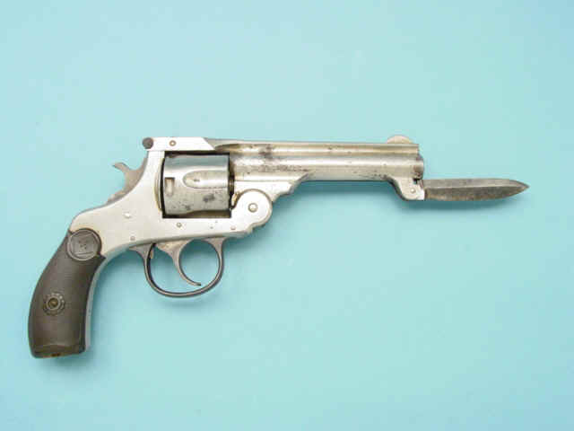 *Scarce Agent Marked and British-Proofed Harrington & Richardson Auto-Ejector Double Action Pocket Revolver with Folding Push Dagger