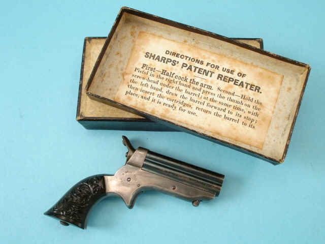Rare Model 1A Sharps Pepperbox Pistol in Pasteboard Box
