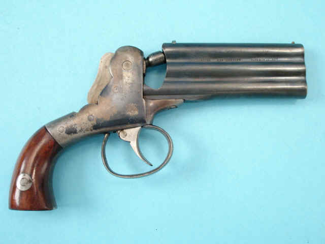 Rare Prototype W.W. Marston Double Action Three-Barrel Derringer Pistol