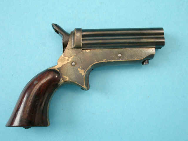 Sharps Breech Loading Pepperbox Pistol, Model 1C, with Rosewood Grips