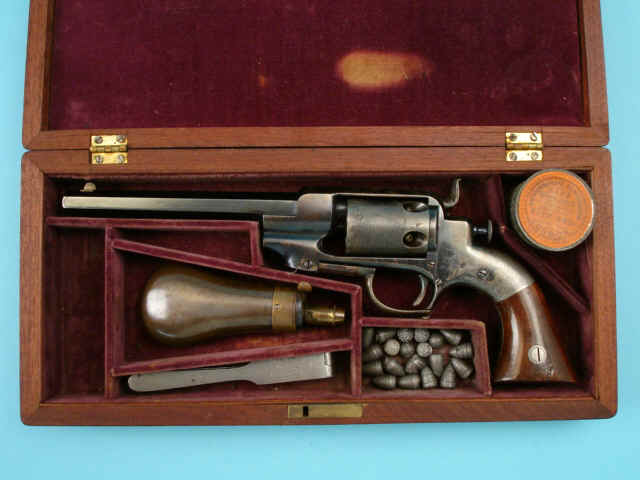 Cased Allen & Wheelock Sidehammer Belt Model Revolver