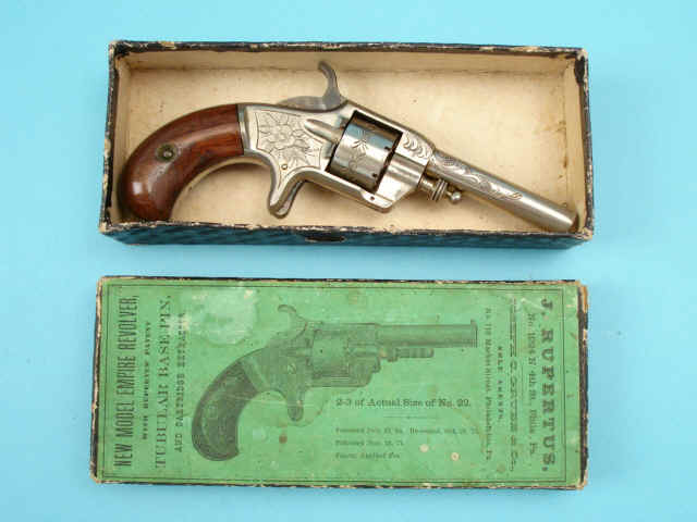 Boxed and Engraved Rupertus Spur-Trigger Empire Pocket Revolver