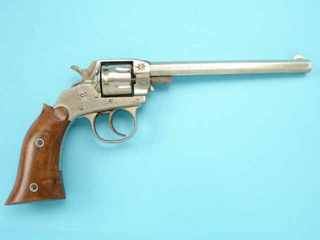 *Hopkins & Allen Range Model Double Action Revolver, Engraved and with Long Barrel