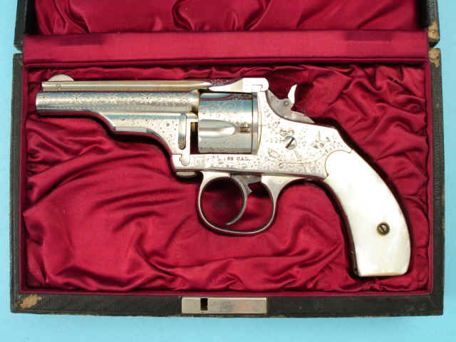 Rare Cased, Inscribed and Engraved Merwin Hulbert & Co. Double Action Pocket Revolver