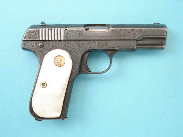 *Engraved Colt Model 1903 Semi-Automatic Pocket Pistol, with Pearl Grips