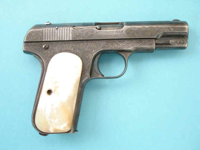 *Engraved Colt Model 1908 Semi-Automatic Pocket Pistol, with Pearl Grips