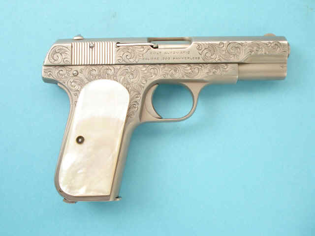 *Engraved Colt Model 1908 Semi-Automatic Pocket Pistol, with Pearl Grips