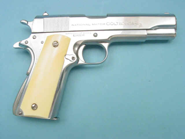 *Rare Factory-Nickeled Colt National Match Model 1911A1 Semi-Automatic Pistol