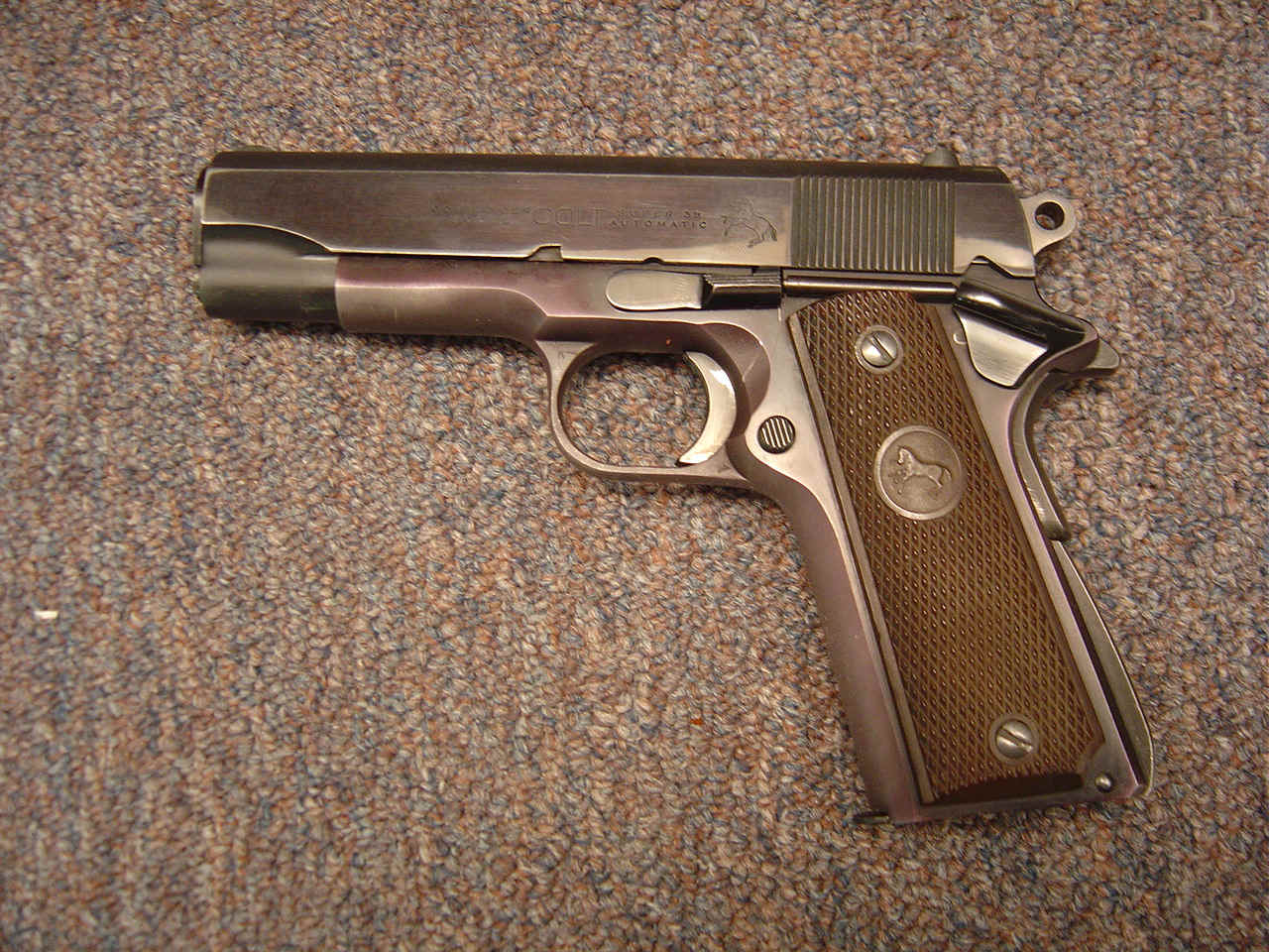 *Colt Commander "Airweight" Semi-Auto Pistol with Two Holsters, in .38 Super Caliber