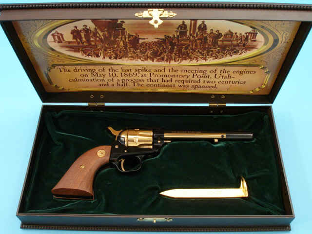 **Fine Cased Commemorative Colt Frontier Scout Single Action Revolver, "The Golden Spike"