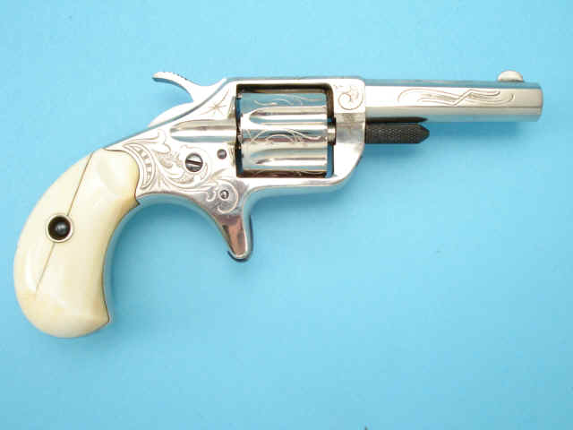 Fine Nickel-Plated and Engraved Colt New Line .22 Revolver with Ivory Grips
