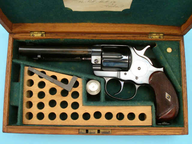 Scarce Cased and Blued Colt Double Action Model 1878 Revolver, with Depot 14 Pall Mall London Address on Barrel