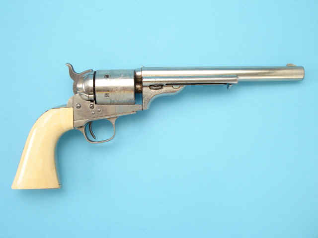 Fine Colt Model 1871-72 Open Top Single Action Revolver, Nickel-Plated and with Ivory Grips