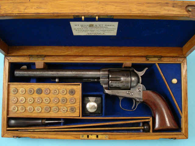 Cased and Inscribed Colt Single Action Army Revolver, with Accessories, Backstrap Inscribed: "S.C.H. Monro 72nd Highrs"
