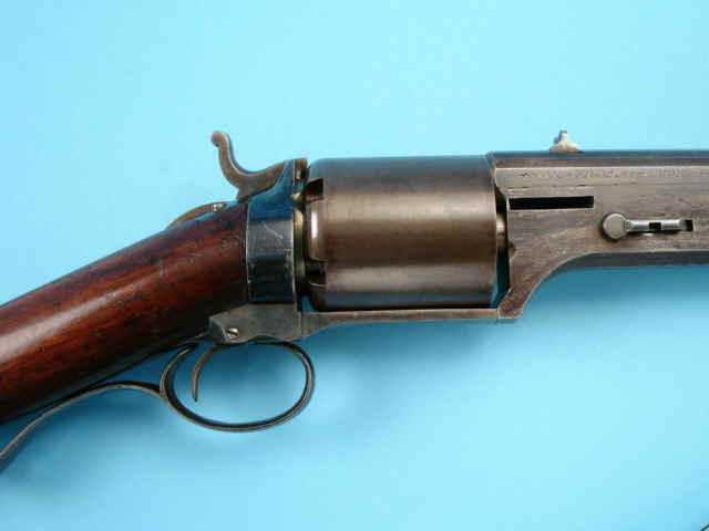 Fine and Rare Colt Paterson Model 1839/1848 Revolving Carbine, Made Without Attached Loading Lever and Supplied with Cylinder by Colt's Factory c. 1848