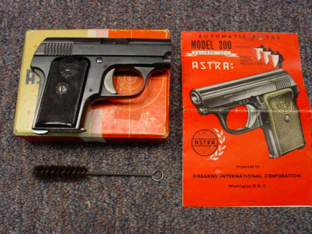 *Boxed Astra Model 200 Semi-Automatic Pocket Pistol