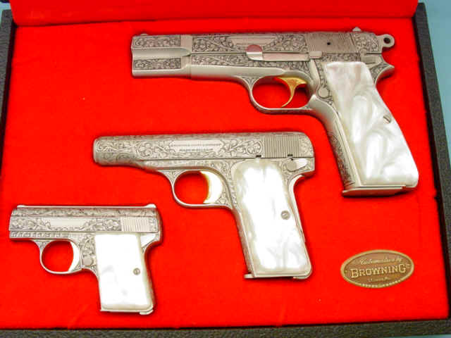 *Cased Browning Renaissance Set of Deluxe Semi-Automatic Pistols