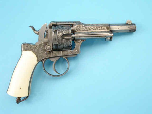 Belgian Center-Fire Double-Action Revolver with Exhibition-Grade Engraving, c. 1890