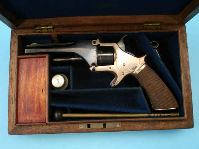 Fine Cased Webley & Scott Single Action Spur Trigger Revolver Copy of S & W Model No. 1, 2nd-Issue