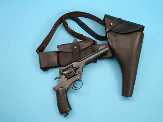 *Webley Fosbery Zig-Zag Cylinder Revolver, with Manton & Co. Barrel Marking, Accompanied by Holster, Belt and Cartridge Pouch