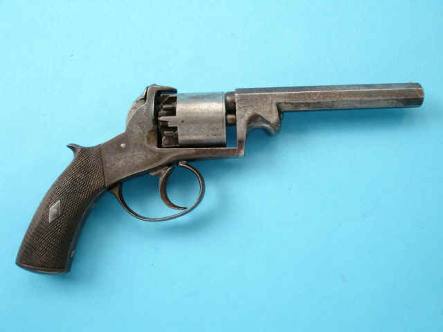 English Double Action Percussion Revolver by H. Yeomans, London