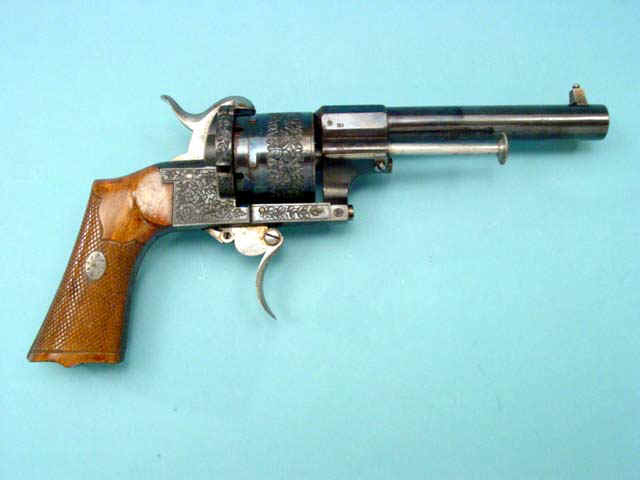 A Fine Engraved Lefaucheux Pinfire Revolver